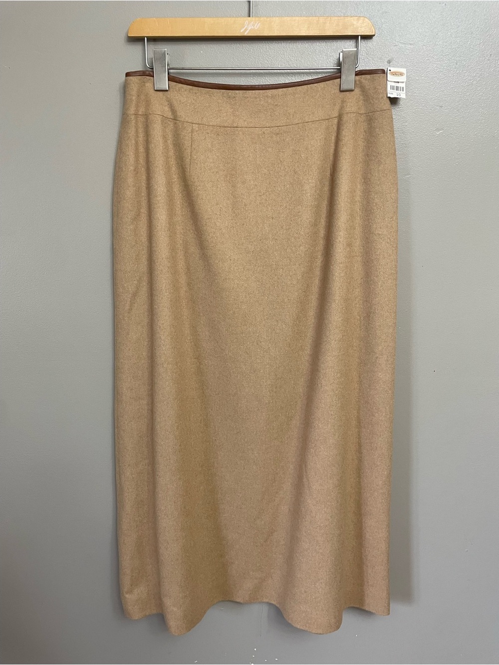 Talbots size 10 Tan Pencil Skirt Vintage Camel Hair new